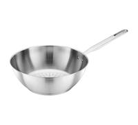 Fiskars Wok, Ø 28 cm / 4,5 L, All Steel pure, Poêle non revêtue | Convient pour toutes les cuisinières, Inox recy rgent, 1065629
