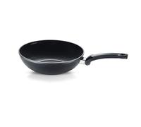 Fissler 100-821-28-100/0 Ceratal Orbit Black Poêle Wok en Aluminium (28 cm, 3,7 l), Revêtement Antiadhésif en Céramique, Bord Haut, Sans PFAS ou PTFE, Fabrication Allemande, Compatible Induction