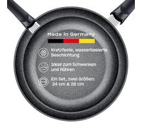 Fissler Adamant Classic Lot de 2 poêles à manche avec revêtement anti-adhésif et induction 24 + 28 cm