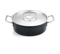 Faitout bas ADAMANT 24 cm, noir, aluminium, Fissler
