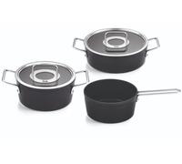 Batterie de cuisine ADAMANT, set de 3, noir, aluminium, Fissler