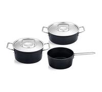 Batterie de cuisine ADAMANT, set de 3, noir, aluminium, Fissler