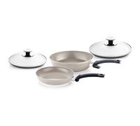 Lot de 2 poêles Fissler Ceratal Comfort 28 cm + Ceratal Classic 24 cm, gris chaud