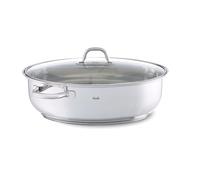 Fissler Cocotte En Acier Inoxydable (8,8 l, 38 cm), Grand Et Ovale, Avec Couvercle En Verre, Passe Au Four Et Au Lave-vaisselle, Compatible Induction, Argenté