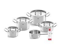Fissler Collection Original-Profi Jeu De Faitouts/sautoir/casserole En Acier Inoxydable, 5 Pièces, Avec Couvercle En Métal, Nettoyant Inox Gratuit, Compatible induction