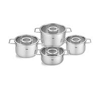Batterie de cuisine PURE, set de 4, argent, acier inoxydable, Fissler