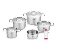 Fissler Collection Pure Jeu De Faitoutssautoircasserole En Inox, 6 Pieces Dont 4 A Couvercle En Metal (3 Faitouts, 1 Sautoir, 1 Ca