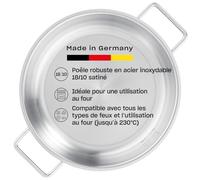 Fissler Poêle de service PURE – 28 cm – Acier inoxydable, argent