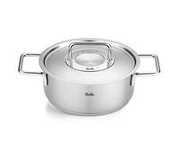 Faitout bas PURE 24 cm, argent, acier inoxydable, Fissler