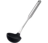 Fissler Essential Louche à soupe en silicone avec poignée en acier inoxydable (38 cm) avec œillet de suspension Passe au lave-vaisselle