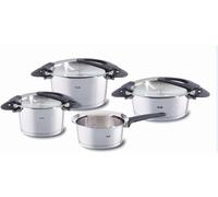 Fissler Intensa Jeu De Faitouts/sautoir/Casserole, 4 Pièces, avec Couvercle Métallique (2 Faitouts, 1 Sautoir, 1 Casserole À Queue sans Couvercle), Compatible Induction