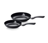 Lot de 2 poêles Fissler Essential, 24 cm + 28 cm, noir