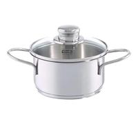 Fissler Mini Faitout (Ø 12 cm, 0,5 l), Ustensile de Cuisson en Acier Inoxydable, pour Collation/Petites Bouchées, avec Couvercle en Verre, Compatible Induction