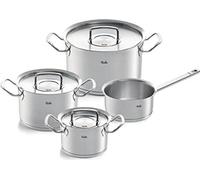 Fissler Set de casseroles 4 pièces Original-Profi inox induction, 3 avec couvercles, 1 sans
