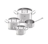 Fissler Original-Profi Collection / Set de casseroles en acier inoxydable, 4 pièces, Casseroles avec couvercle en métal (3 casseroles, 1 marmite sans couvercle) - Induction