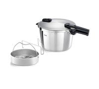 Fissler Vitaquick Autocuiseur (8 L, Diamètre 26 cm), avec Insert, en Acier Inoxydable, 2 Niveaux de Cuisson, Fabriqué en Allemagne, Induction