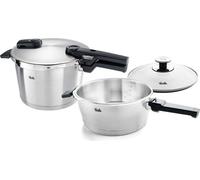 Autocuiseur VITAQUICK 3,5 l + 6,5 l + couvercle en verre, set de 3 pc, Fissler