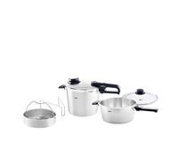 Fissler Vitavit Premium Set 3 pcs. autocuiseur 3.5 L + 6 L avec couvercle en verre et insert, 622-412-13-090
