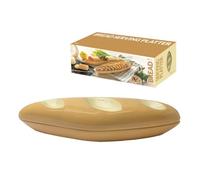 Fisura - Assiette de bar à pain, assiette à goûter originale, assiette à goûter en forme de barre à pain, assiette apéritif en porcelaine avec 3 compartiments.