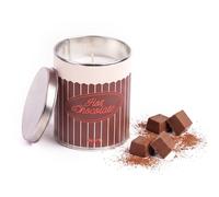 Fisura Bougie parfumée originale « Hot Chocolat » en boîte avec couvercle - Bougie de soja parfumée au chocolat - Avec boîte cadeau - Durée de vie de 45 heures - 285 grammes - Cadeau original.