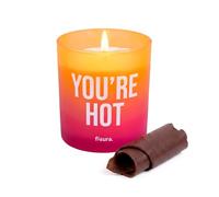 Fisura Bougie parfumée originale « You're Hot » dans un verre - Bougie de soja parfumée au cuir - Avec boîte cadeau - Durée de vie de 40 heures - 470 grammes - Cadeau original.