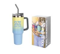 Fisura - Bouteille d'eau thermique de 1,2 litres. Grande bouteille thermique. Sans BPA. Garde au froid pendant 24 heures et au chaud pendant 12 heures. Paille incluse. 9,8 x 27,8 (Size, giallo)