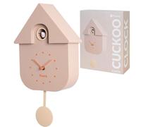 Fisura - Coucou Beige avec Cadran Couleur Orange. Coucou Murale. Pendule Murale Originale. 3 Piles AA Non incluses. 21,5x8x41,5. Plastique ABS.