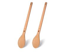 Fisura - Cuillère de cuisine originale en forme de clé. Set de 2 spatules pour la cuisine en forme. Cuillère en bois de hêtre. Accessoires de cuisine résistants à la chaleur. (Microphone)