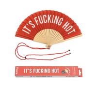 Fisura - Éventail Original avec Le Message F*ucking Hot. Eventail en Bois Moderne et Amusant. Eventail en Bois Moderne et Amusant. Eventail Rouge et Blanc. Mesures : 42,5 x 23. Bois et Textile.