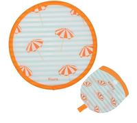 fisura. - Éventail Rond Pliable Motif parasols, éventail Main Original Compact, Accessoire été ludique Type Frisbee, Ventilateur Portable fêtes extérieur, 1 unité, diamètre 20 cm