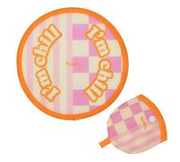fisura. - Éventail rond pliable. Ventilateur à main pliable original. Frisbee pliable. Éventail portable pour fêtes. 20 cm. (Glace, 1 unité) (I'm chill)