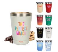Fisura - Gobelet isotherme original "The Perfect Match". Tasse de voyage beige. Mug thermique 310 ml en acier inoxydable. Idéal pour le café en déplacement. Sans BPA. Léger et pratique.