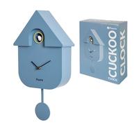 fisura. - Horloge à Coucou Bleu et Blanc. Coucou Murale. Pendule Murale Originale. 3 Piles AA Non incluses. 21,5x8x41,5. Plastique ABS.