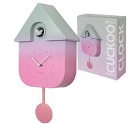 Fisura - Horloge Coucou dégradée avec Cadran. Coucou Murale. Pendule Murale Originale. 3 Piles AA Non incluses. 21,5x8x41,5. Plastique ABS, Dégradé