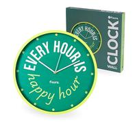fisura. - Horloge Murale Originale Every Hour. Modèle Silencieux 35 cm Vert, Design Moderne idéal pour Cuisine, Bureau ou Chambre. Fonctionne avec 1 Piles AA (Non incluses)