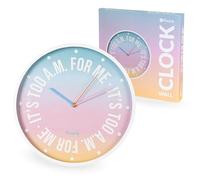 fisura. - Horloge Murale Originale It’s Too a.m. Dégradé élégant, modèle Silencieux 35 cm Parfait pour Cuisine, Bureau, Chambre. Design Tendance. 1 Pile AA requises (Non incluses)