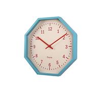 fisura. - Horloge Murale Originale octogonal Bleu Horloge de Cuisine Moderne. Horloge Murale Bleue. 30 centimètres de diamètre. ABS et Verre. 1 Pile AA.