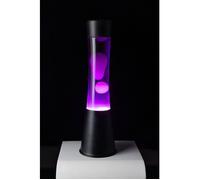 Fisura Lampada di Lava 40 cm Base Nera / Liquido Viola / Cera Bianca