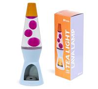 Fisura - Lampe à Lave avec Bougie, Bleu et Orange, sans électricité. Décoration au Design Unique. Idée Cadeau Originale. Dimensions : 29 cm x 8,5 cm (Bougie Non Incluse).