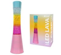 fisura. - Lampe à lave LED orange et bleue, lampe décorative relaxante | Design original pour maison ou bureau. Cadeau original. Lave multicolore. 11,5 × 11,5 × 40 cm.