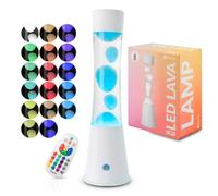 fisura. Lampe à lave LED RVB avec télécommande - 17 couleurs - Lampe (RGB blanc)