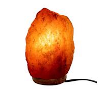 fisura. - Lampe de Salt Range Pakistan. Poids de 2 à 3 kg, avec base en bois, câble et ampoule de 15W. Lampe relaxante pour bureau et table de chevet. Cadeau original et unique.