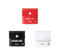 Fisura - Lot de 3 cendriers de poche en anglais. Accessoires originaux pour voiture, extérieur et voyage. Pochettes réutilisables pour cendres. 8 x 8 cm.