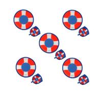 fisura. Lot de 5 éventails ronds pliables « Flotteur » - Ventilateur à main pliable original - Frisbee - Bleu - 20 cm, Lot de 5 flotteurs, taille unique
