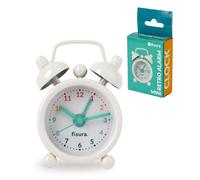 Fisura Mini réveil Original Multicolore. Alarme rétro analogique. Mini réveil de Voyage pour Chambre à Coucher, Table de Chevet et Bureau. 4 cm x 6,2 cm.