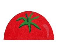 Fisura - Paillasson d'entrée Maison “Tomate” en Fibre de Coco avec Base antidérapante en PVC. Tapis Rouge Peint à la Main. Forme Amusante et Design Unique. 70 x 40 cm