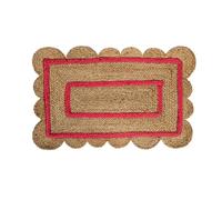 Fisura - Paillasson en Jute 70 x 45 cm. Tapis de Porte au Design Moderne pour Intérieur ou Extérieur. Original et Rose