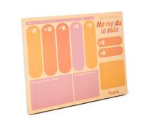 Fisura - Planificateur hebdomadaire A4, planner de bureau non daté, bloc organisateur de semaine original, semainier de bureau pratique pour organisation quotidienne (No me da la vida)