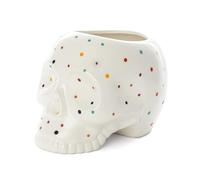 fisura. - Pot de Fleurs Original avec Motif Pot de Fleurs et de Plante décoratif. Jardinière décorative d'intérieur. Pot en céramique pour Fleurs et succulentes. (Pois, tête de Mort)