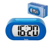 Fisura - Réveil Digital Bleu, réveil LED écran Affichage 12/24 Heures avec rétroéclairage, Horloge Chambre à Piles, Fonctionne avec 3 AAA Non incluses